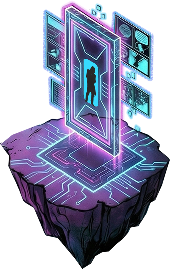 Digital door — DOOR portal with the silhouette inside
